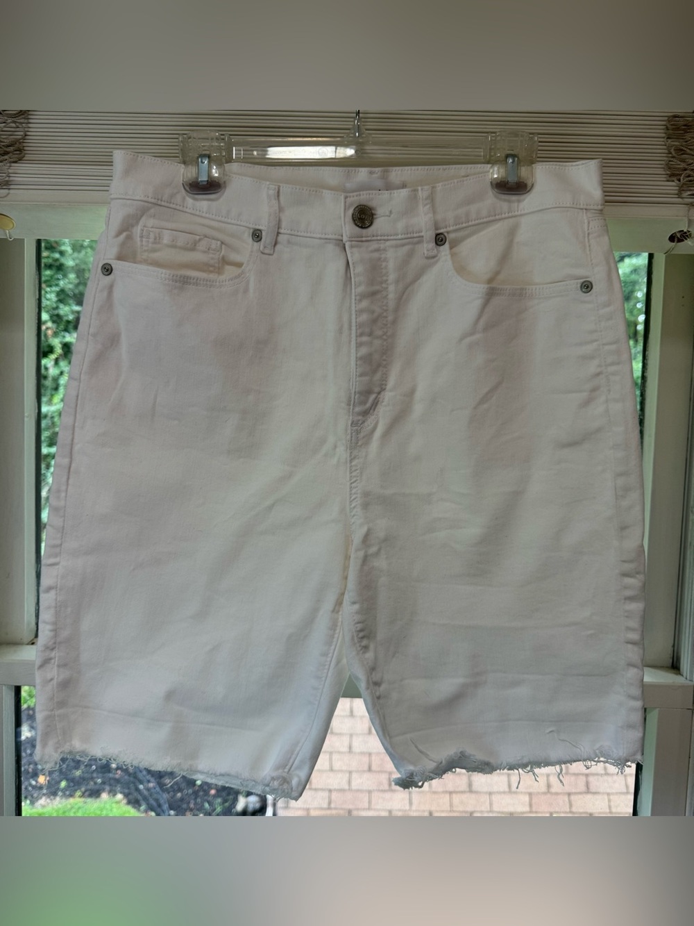 LOFT White Denim Jean Shorts